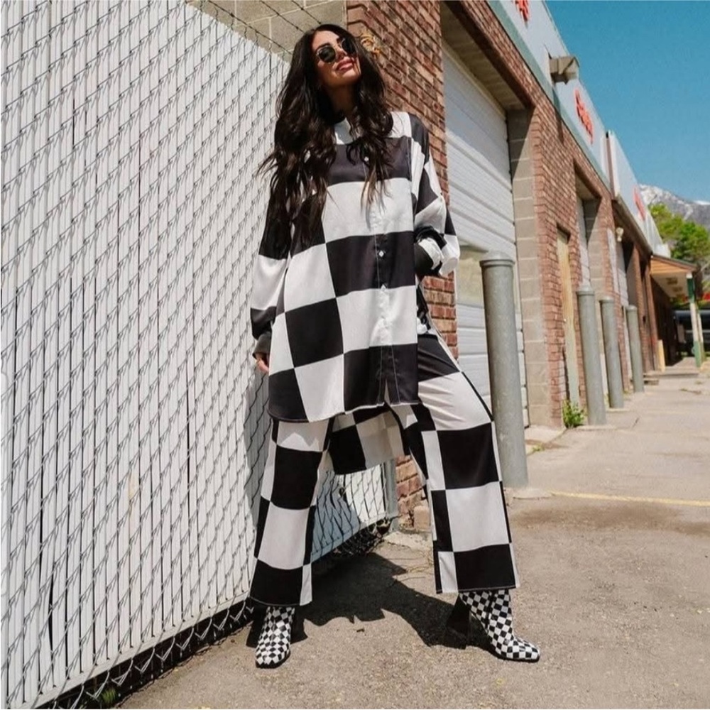 NWT Dressed in Lala checkered matching set